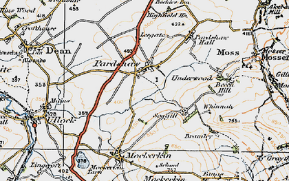Old map of Pardshaw in 1925