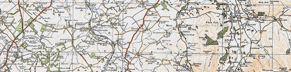 Old map of Pardshaw in 1925