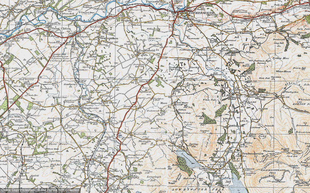Old Map of Pardshaw Hall, 1925 in 1925