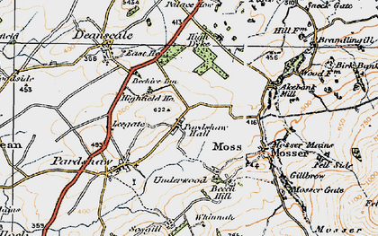 Old map of Pardshaw Hall in 1925