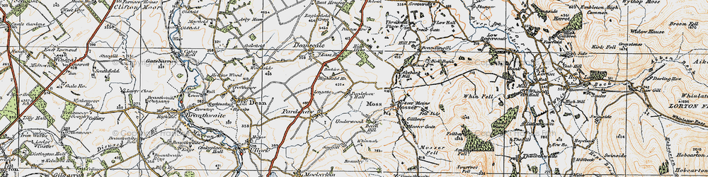 Old map of Pardshaw Hall in 1925