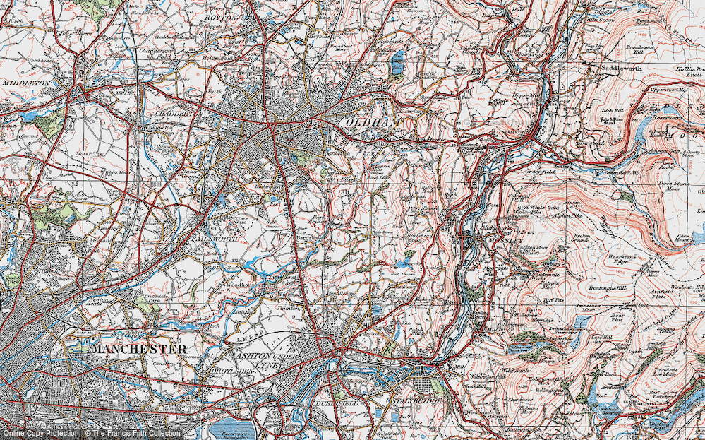 Old Map of Park Bridge, 1924 in 1924