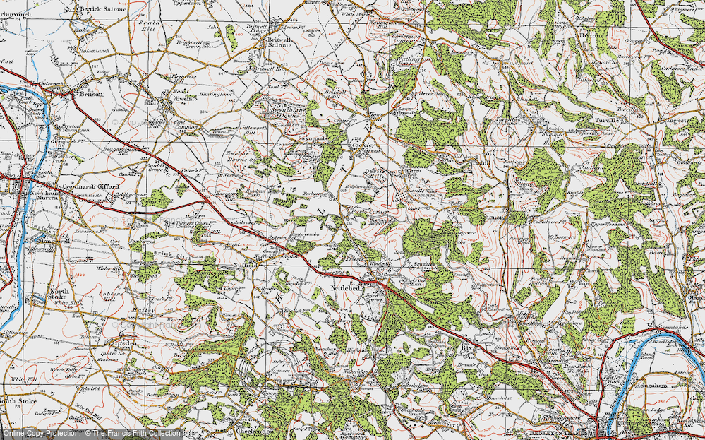 Old Map of Park Corner, 1919 in 1919