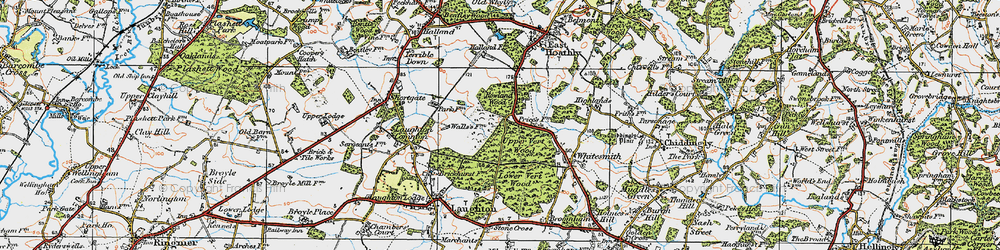 Old map of Park Corner in 1920