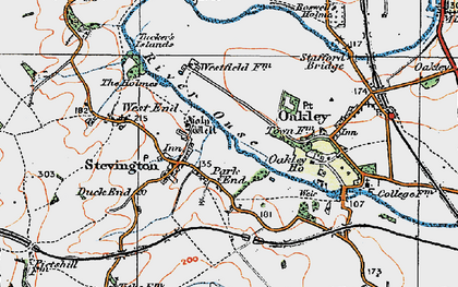 Old map of Park End in 1919