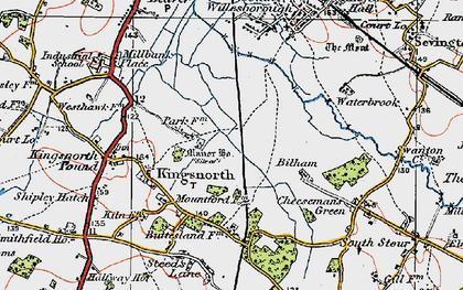 Old map of Park Farm in 1921