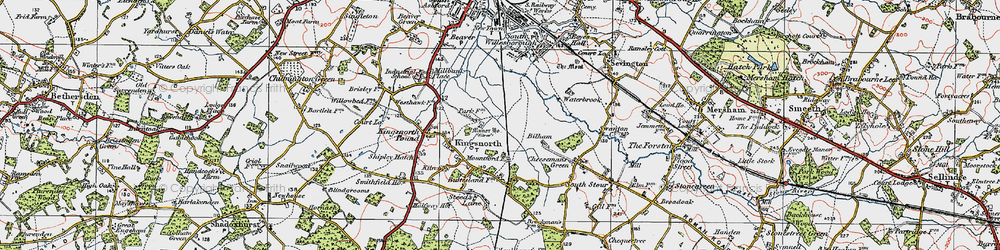 Old map of Park Farm in 1921