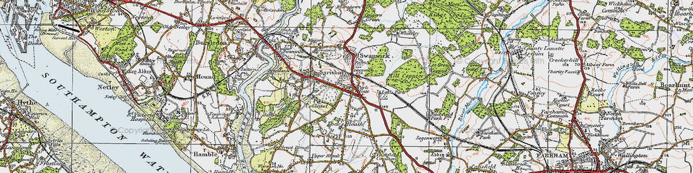 Old map of Park Gate in 1919