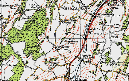 Old map of Park Gate in 1920