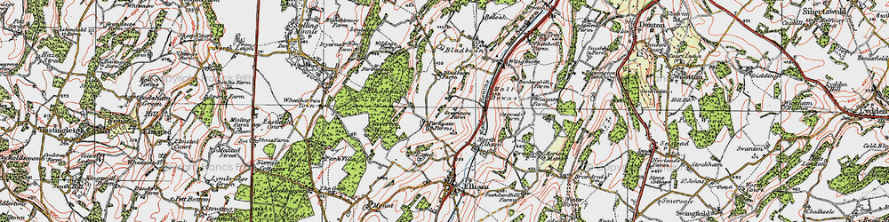Old map of Park Gate in 1920