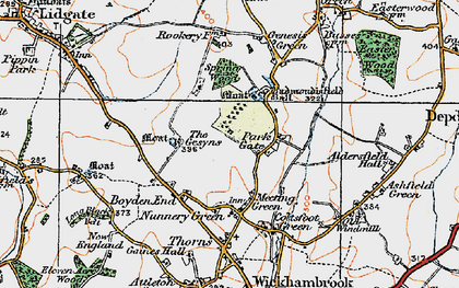 Old map of Park Gate in 1921