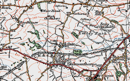 Old map of Park Gate in 1924