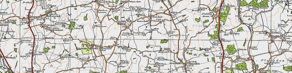 Old map of Park Green in 1919