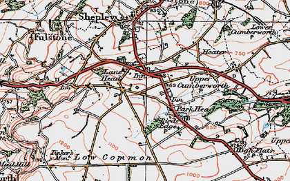 Old map of Park Head in 1924