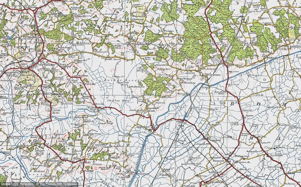 Old Map of Park Hill, 1921 in 1921