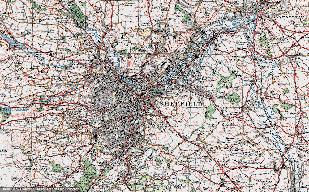 Old Map of Park Hill, 1923 in 1923