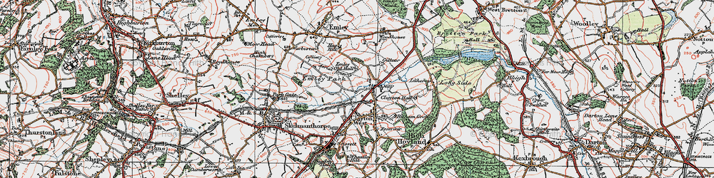 Old map of White Cross in 1924
