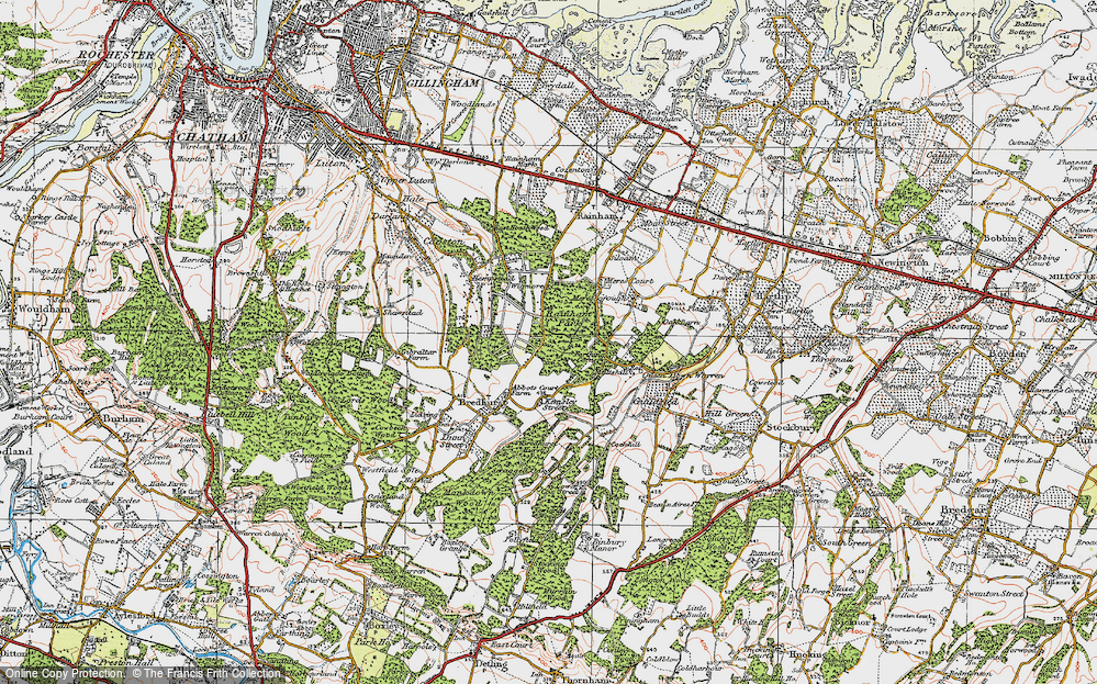 Old Map of Park Wood, 1921 in 1921