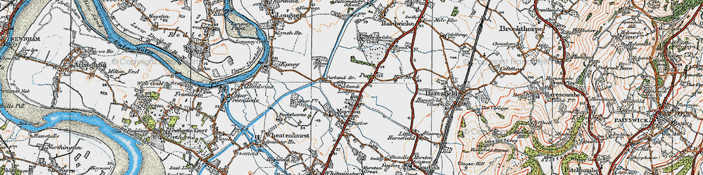 Old map of Parkend in 1919