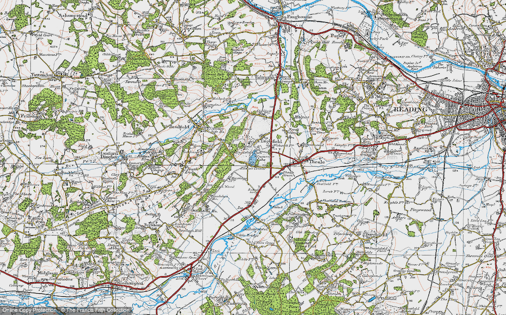 Old Map of Historic Map covering Wickcroft in 1919