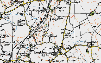 Old map of Parkfield in 1919