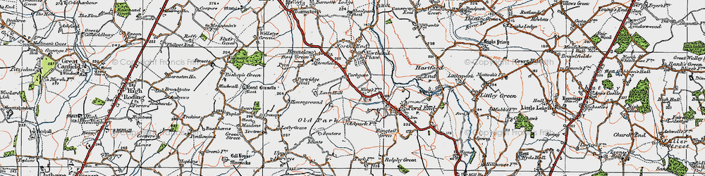 Old map of Blackchapel in 1919