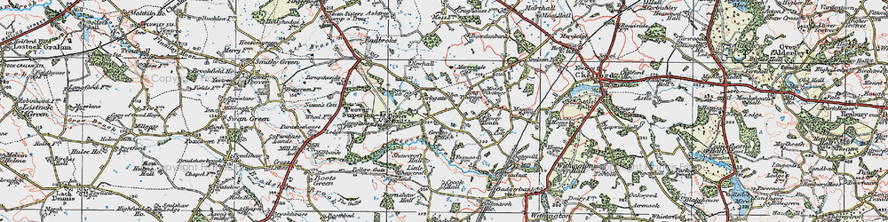 Old map of Parkgate in 1923