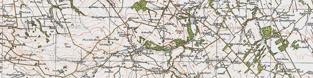 Old map of Parkhead in 1925