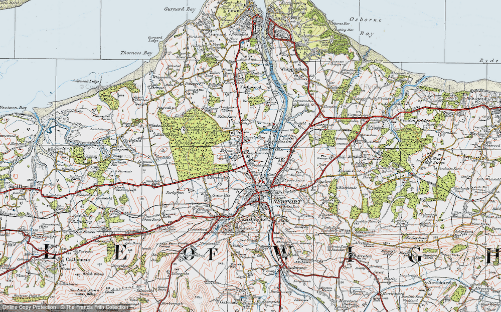Old Map of Parkhurst, 1919 in 1919