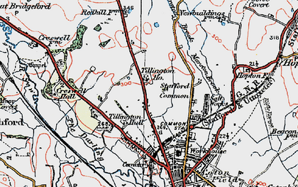 Old map of Parkside in 1921