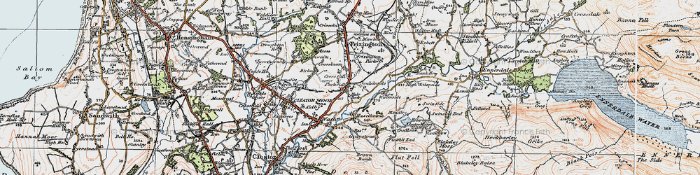 Old map of Cathow in 1925