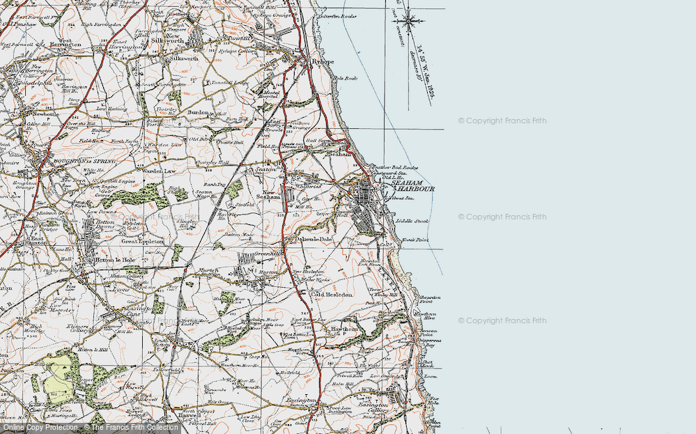 Old Map of Parkside, 1925 in 1925