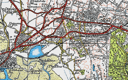 Old map of Parkstone in 1919