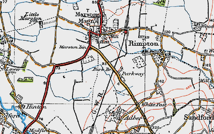 Old map of Parkway in 1919