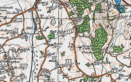 Old map of Parkway in 1920