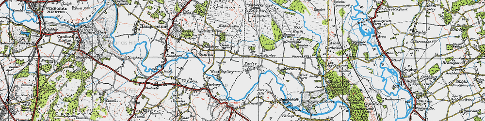 Old map of Gibbet Firs in 1919