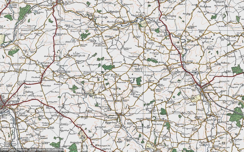 Old Map of Parliament Heath, 1921 in 1921