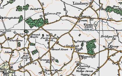 Old map of Parliament Heath in 1921