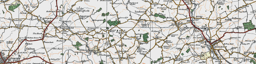 Old map of Parliament Heath in 1921