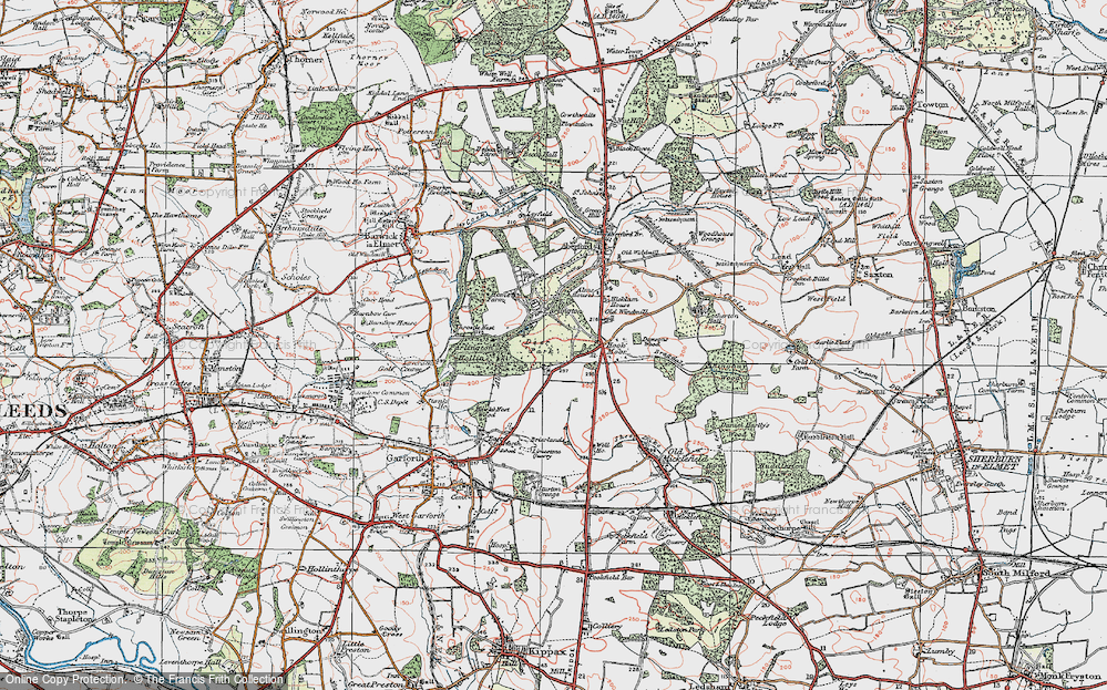 Old Map of Parlington, 1925 in 1925