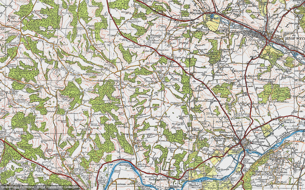 Old Map of Parmoor, 1919 in 1919