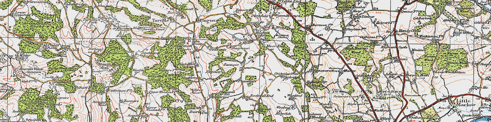 Old map of Parmoor in 1919