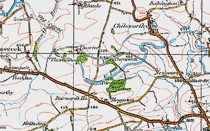 Old map of Parnacott in 1919