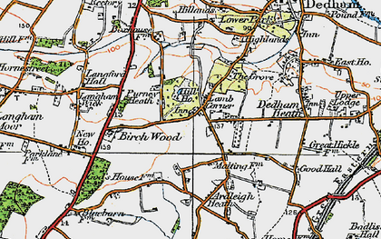 Old map of Parney Heath in 1921
