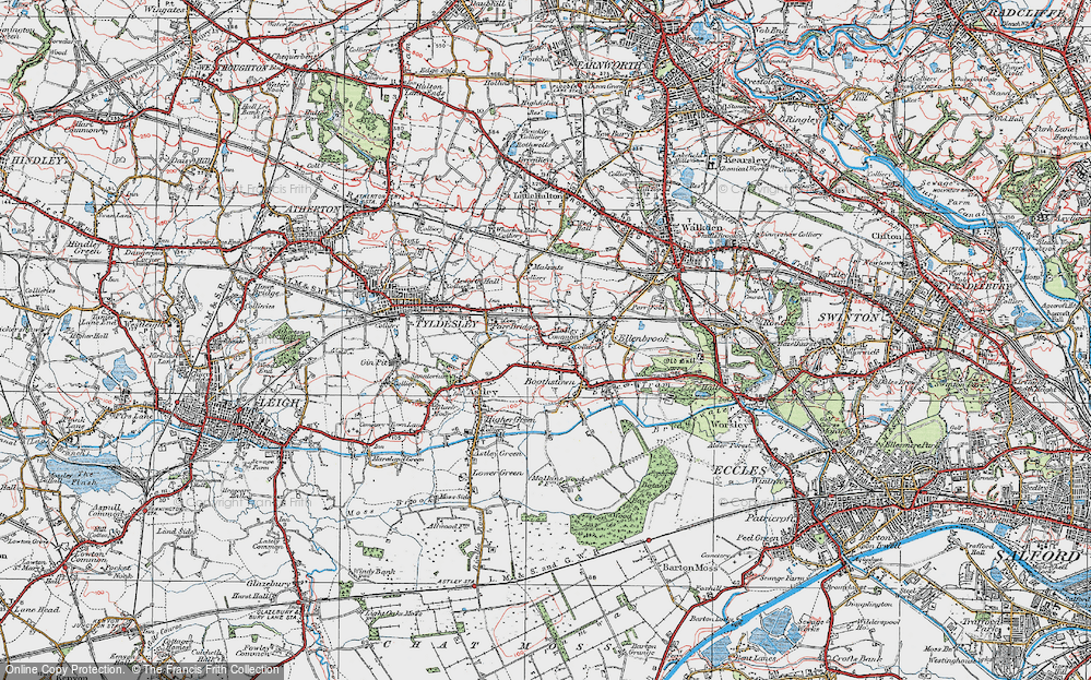Old Map of Parr Brow, 1924 in 1924