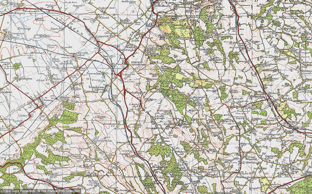 Old Map of Parslow's Hillock, 1919 in 1919