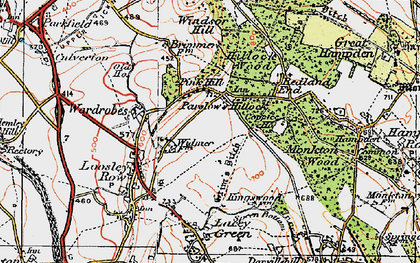 Old map of Parslow's Hillock in 1919