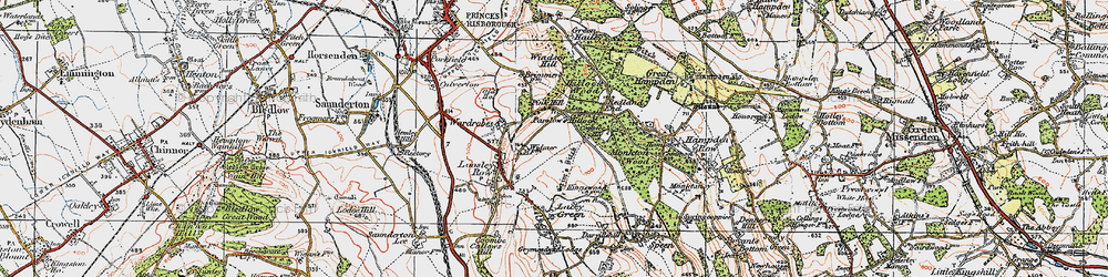 Old map of Parslow's Hillock in 1919
