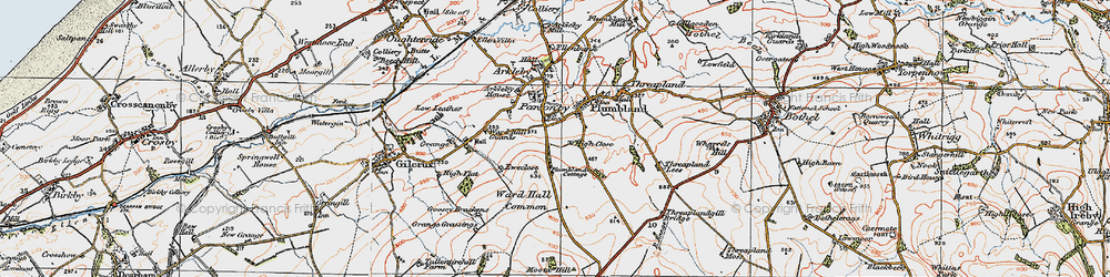 Old map of Parsonby in 1925