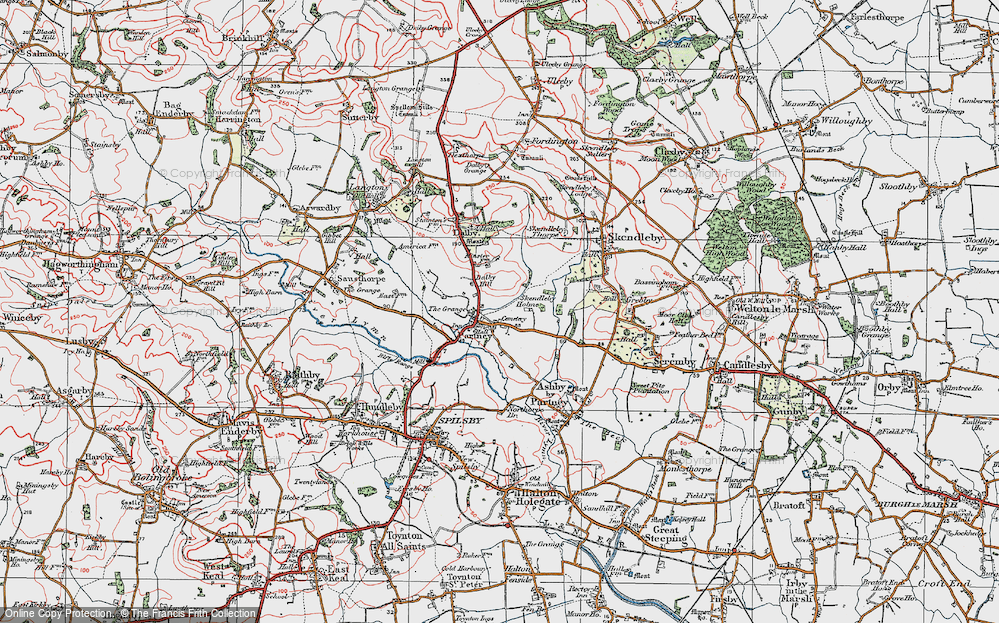 Old Map of Partney, 1923 in 1923